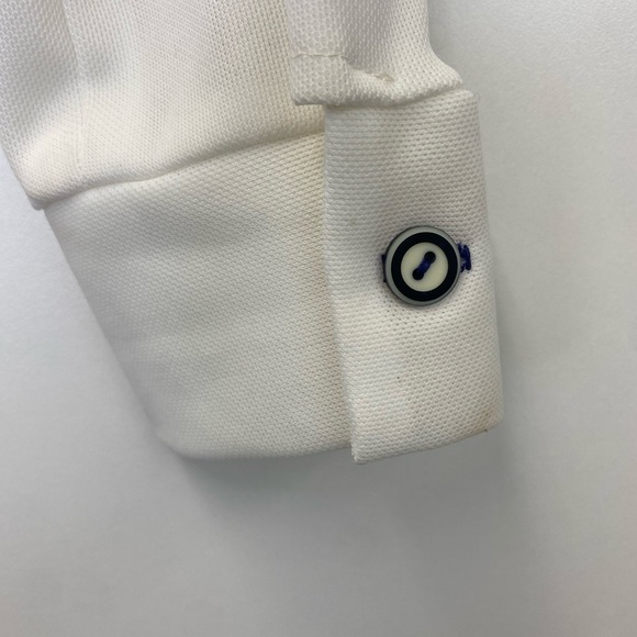 Vintage 60s/70s Pointed Collar Textured Long Sleeve Button Up Cropped Top - Picture 8 of 11